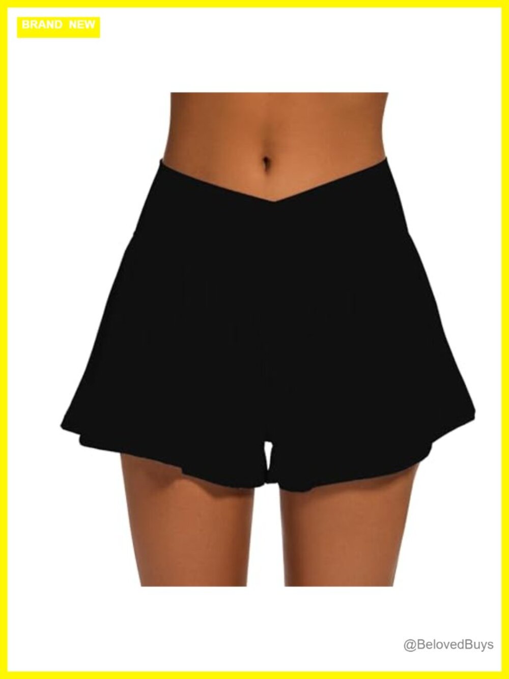 Women's Athletic Skort with Pockets, Nylon Spandex High Rise Tennis Skirt